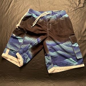 Large Mixed Blue Swim-Trunks
